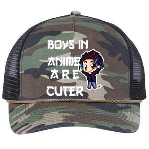 Boys In Anime Are Cuter Retro Rope Trucker Hat Cap