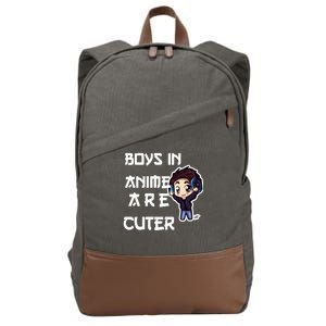 Boys In Anime Are Cuter Cotton Canvas Backpack