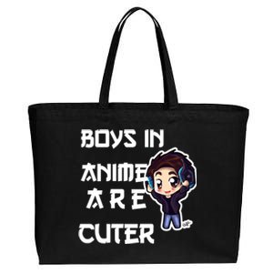 Boys In Anime Are Cuter Cotton Canvas Jumbo Tote