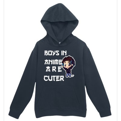 Boys In Anime Are Cuter Urban Pullover Hoodie