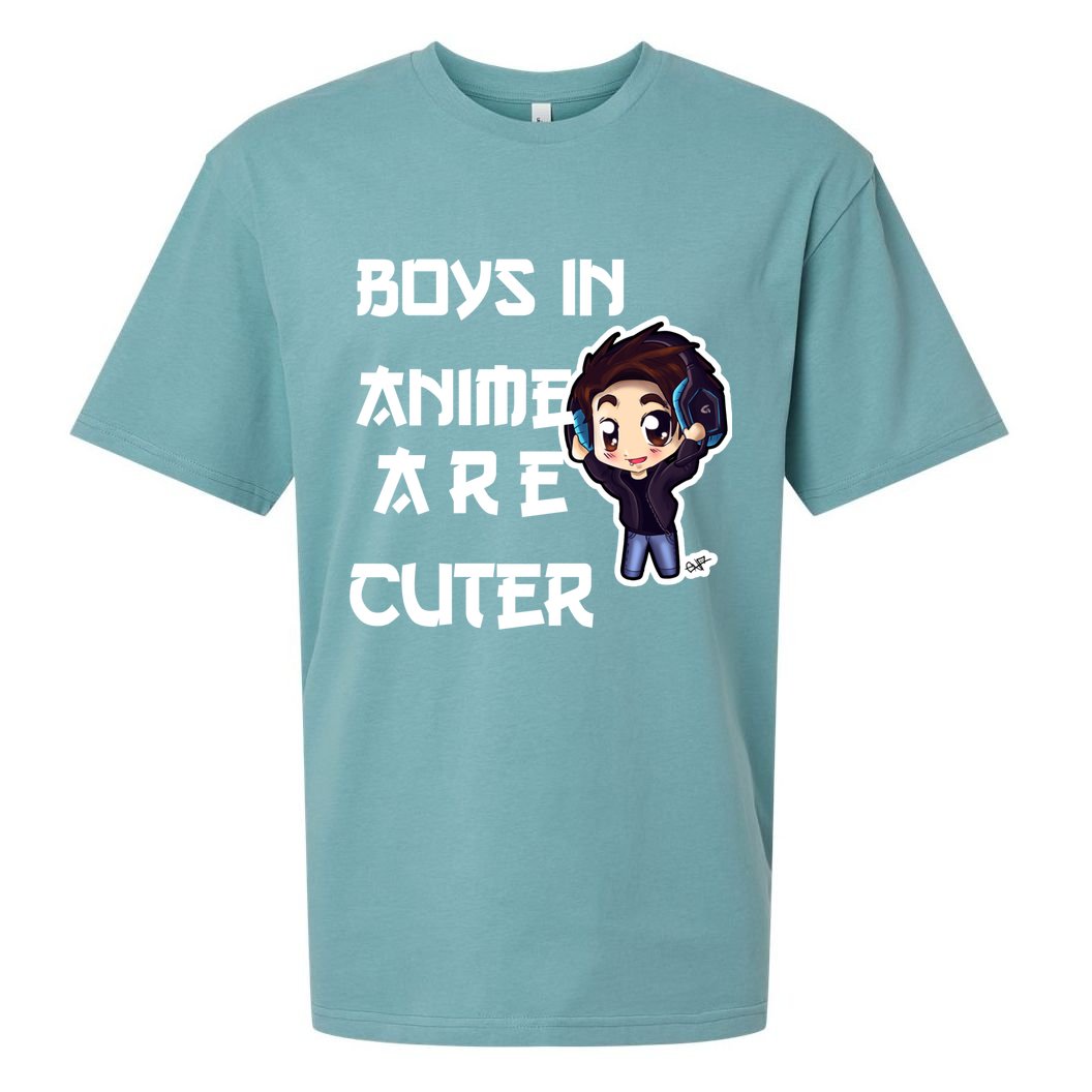 Boys In Anime Are Cuter Sueded Cloud Jersey T-Shirt