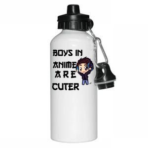 Boys In Anime Are Cuter Aluminum Water Bottle