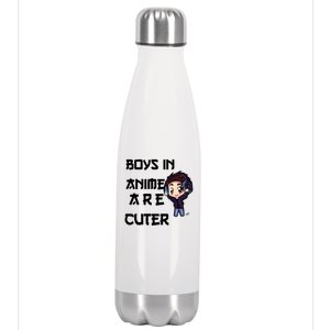 Boys In Anime Are Cuter Stainless Steel Insulated Water Bottle