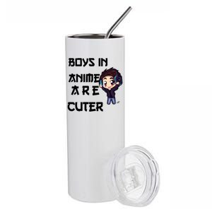 Boys In Anime Are Cuter Stainless Steel Tumbler