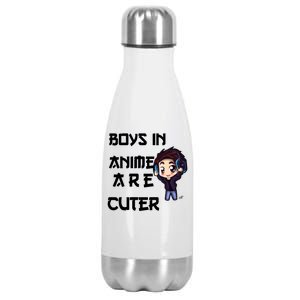 Boys In Anime Are Cuter Stainless Steel Insulated Water Bottle