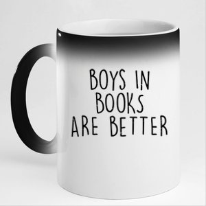 Boys In Books Are Better Funny 11oz Black Color Changing Mug