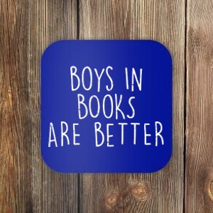 Boys In Books Are Better Funny Coaster