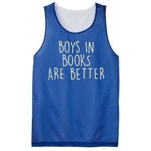 Boys In Books Are Better Funny Mesh Reversible Basketball Jersey Tank