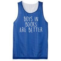 Boys In Books Are Better Funny Mesh Reversible Basketball Jersey Tank