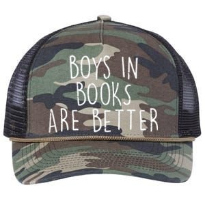 Boys In Books Are Better Funny Retro Rope Trucker Hat Cap