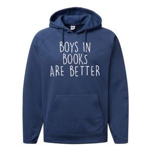 Boys In Books Are Better Funny Performance Fleece Hoodie