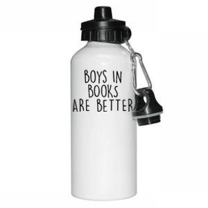 Boys In Books Are Better Funny Aluminum Water Bottle