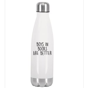 Boys In Books Are Better Funny Stainless Steel Insulated Water Bottle