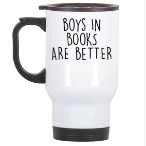 Boys In Books Are Better Funny Stainless Steel Travel Mug