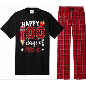 Buffalo Plaid 100 Days Of Pre K 100th Day Of School Teacher Pajama Set