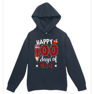 Buffalo Plaid 100 Days Of Pre K 100th Day Of School Teacher Urban Pullover Hoodie