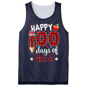 Buffalo Plaid 100 Days Of Pre K 100th Day Of School Teacher Mesh Reversible Basketball Jersey Tank