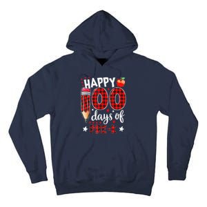 Buffalo Plaid 100 Days Of Pre K 100th Day Of School Teacher Tall Hoodie