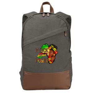 Black Power 1865 Juneteenth Freedom Africa Black Gift Cotton Canvas Backpack