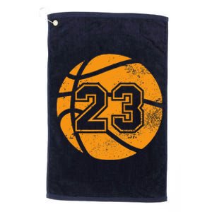 Basketball Player 23 Basketball Mom Dad Jersey Number 23 Platinum Collection Golf Towel