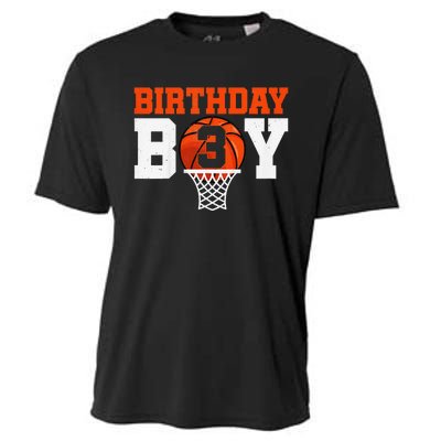 Basketball player 3 Years Old Basketball 3rd Bday Cooling Performance Crew T-Shirt