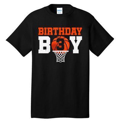 Basketball player 3 Years Old Basketball 3rd Bday Tall T-Shirt