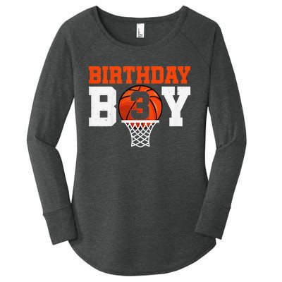 Basketball player 3 Years Old Basketball 3rd Bday Women's Perfect Tri Tunic Long Sleeve Shirt