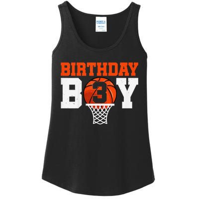 Basketball player 3 Years Old Basketball 3rd Bday Ladies Essential Tank