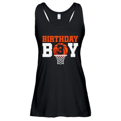 Basketball player 3 Years Old Basketball 3rd Bday Ladies Essential Flowy Tank