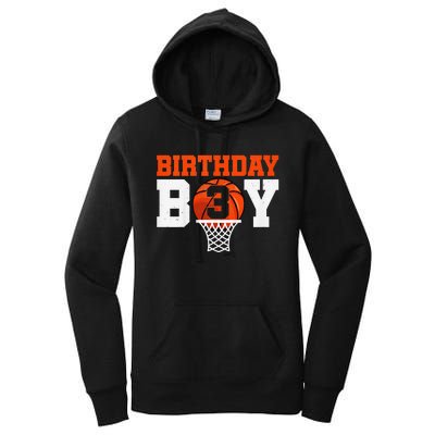 Basketball player 3 Years Old Basketball 3rd Bday Women's Pullover Hoodie