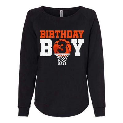 Basketball player 3 Years Old Basketball 3rd Bday Womens California Wash Sweatshirt