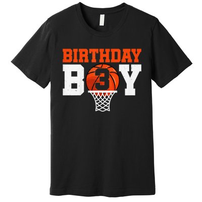 Basketball player 3 Years Old Basketball 3rd Bday Premium T-Shirt