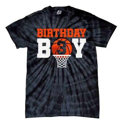 Basketball player 3 Years Old Basketball 3rd Bday Tie-Dye T-Shirt