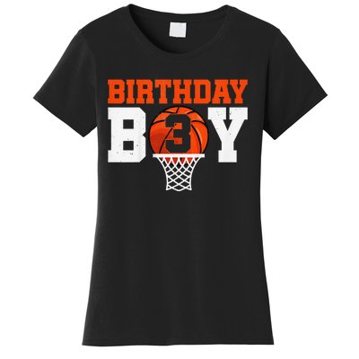 Basketball player 3 Years Old Basketball 3rd Bday Women's T-Shirt