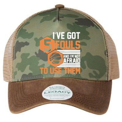 Basketball Player 5 Fouls - Funny Basketball Legacy Tie Dye Trucker Hat
