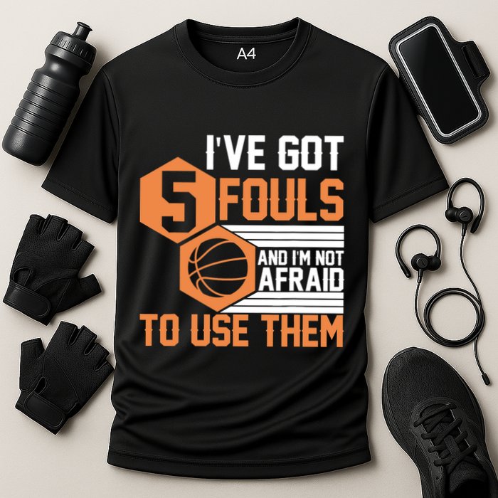 Basketball Player 5 Fouls - Funny Basketball Cooling Performance Crew T-Shirt
