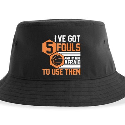 Basketball Player 5 Fouls - Funny Basketball Sustainable Bucket Hat