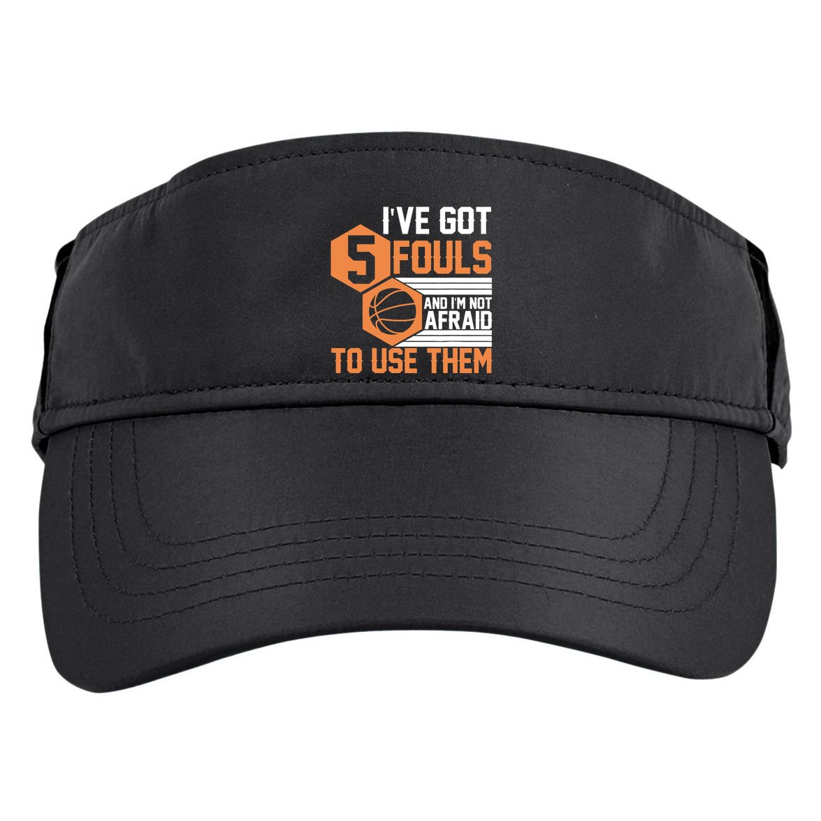 Basketball Player 5 Fouls - Funny Basketball Adult Drive Performance Visor
