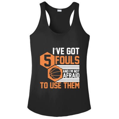 Basketball Player 5 Fouls - Funny Basketball Ladies PosiCharge Competitor Racerback Tank