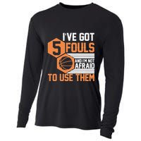 Basketball Player 5 Fouls - Funny Basketball Cooling Performance Long Sleeve Crew