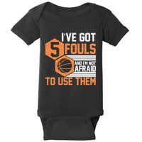Basketball Player 5 Fouls - Funny Basketball Baby Bodysuit