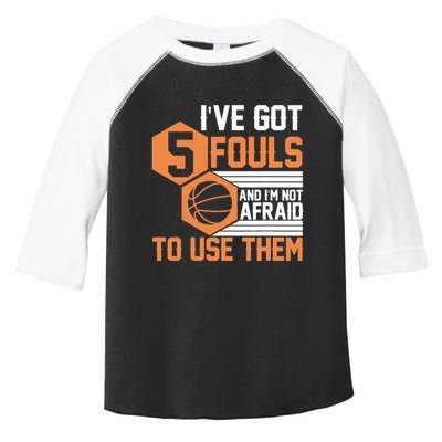 Basketball Player 5 Fouls - Funny Basketball Toddler Fine Jersey T-Shirt