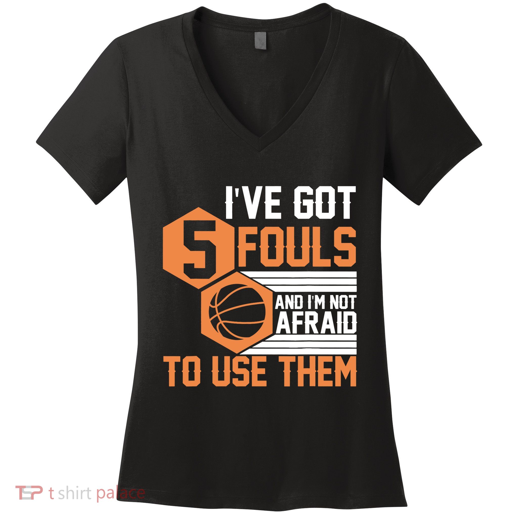 Basketball Player 5 Fouls - Funny Basketball Women's V-Neck T-Shirt