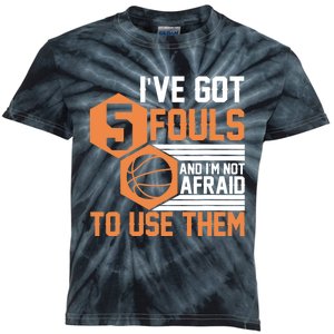 Basketball Player 5 Fouls - Funny Basketball Kids Tie-Dye T-Shirt