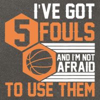 Basketball Player 5 Fouls - Funny Basketball Cotton Canvas Backpack