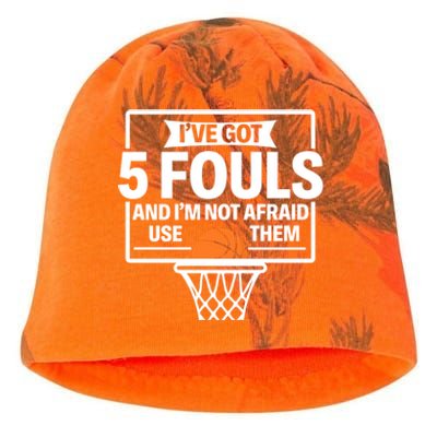 Basketball Player 5 Fouls Funny Basketball Dad Mom Gift Kati - Camo Knit Beanie