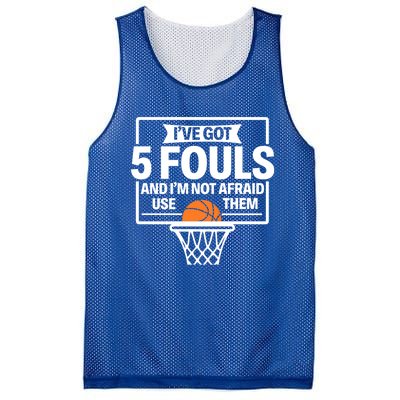 Basketball Player 5 Fouls Funny Basketball Dad Mom Gift Mesh Reversible Basketball Jersey Tank