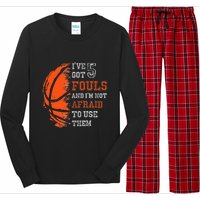 Basketball Player 5 Fouls Hoops Baller Basketball Funny Long Sleeve Pajama Set