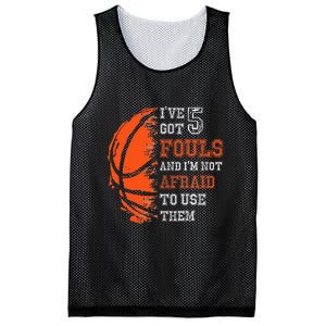 Basketball Player 5 Fouls Hoops Baller Basketball Funny Mesh Reversible Basketball Jersey Tank