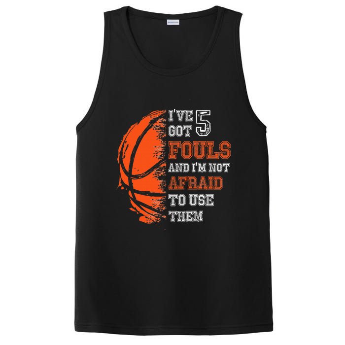 Basketball Player 5 Fouls Hoops Baller Basketball Funny PosiCharge Competitor Tank